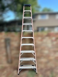 Red 10ft Aluminum Utility Ladder