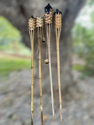 Wonderful Collection Of Outdoor Tikki Torches - Lot Of 4