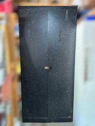 Large Black Shop/garage Storage Cabinet With 5 Storage Shelves