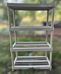 Heavy Duty PVC Plastic Storage Shelving Unit With 4 Shelves