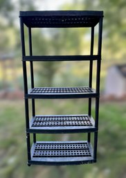 Large Black Heavy Duty Plastic Shelving Unit With 5 Shelves