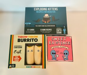 Exciting Collection Of Fun Board Games Featuring Throw Throw Burrito, Sweet Existence & Exploding Kittens