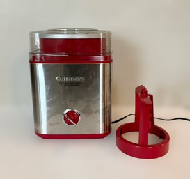 Cuisinart Red And Steel 2qt Ice Cream Machine