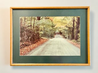 Lovely Autumn Road Print In A Custom Frame