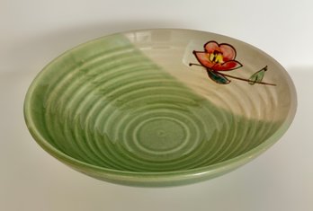 Vintage WCL Clay Pottery Bowl With A Lovely Floral Design