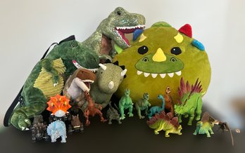 Extensive Collection Of Toys Dinosaurs, Plush Dinosaurs  And Stuffed TRex Backpack