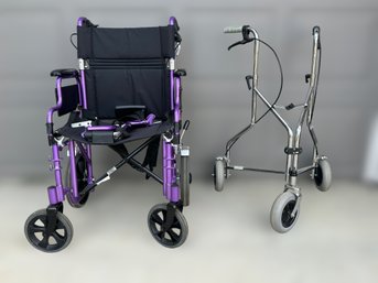 Nova Medical Products Folding Wheel Chair And Foldable 3 Wheel Walker