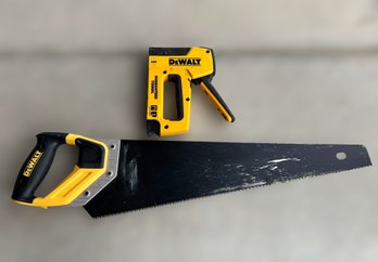 DeWalt 20'hand Saw And DeWalt Heavy Duty Staple Gun