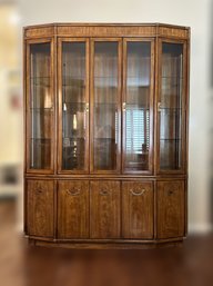 Vintage Drexel Heritage Accolade Two Piece Illuminating China Cabinet