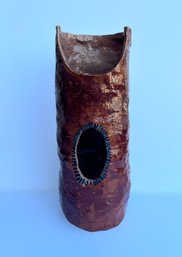 Stunning Hand Crafted Pottery Log Vase