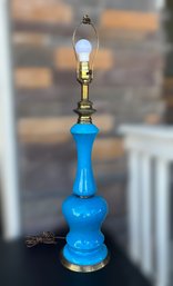 Rare Blue Porcelain Table Lamp