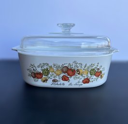 Vintage CorningWare 4 Quart LEchalote La Sauge Casserole Bake Dish