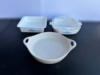 Beautiful Collection Of Corning Ware Blue Cornflower Casserole Dishes And Corning Ware Stoneware Serving Dish