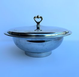 Vintage 1960s Kromex Serving Bowl With Lid