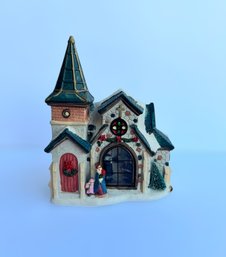 Ceramic Pre-lit Holiday Village Church