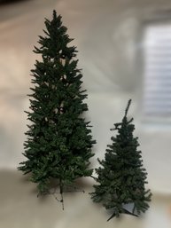 Beautiful Faux Pre-lit Christmas Trees - Lot Of 2