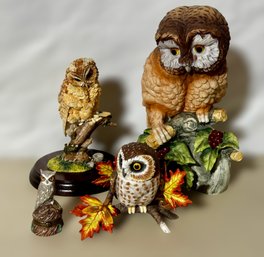 Stunning Collection Of Decorative Owl Figures - Lot Of  4