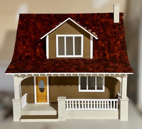 Beautiful Classic Bungalow Dollhouse Kit- 95% Built- Supplies Includedto For Finishing Touches