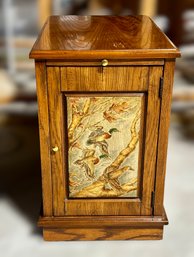 Rare Vintage Korean Chinoiserie Side Table With Book/newspaper/magazine Rack