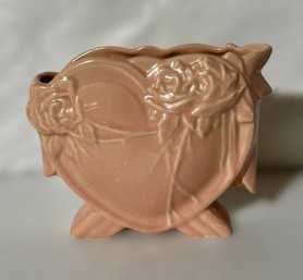 Beautiful Vintage Mccoy Pink Pottery Heart Vase