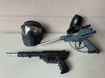 Eradication Paintball Gun W/ Hopper, Stingray Paintball Gun & Mask