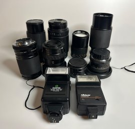 Great Collection Of Camera Lenses And Lighting