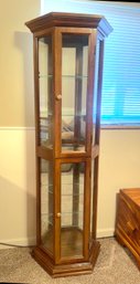 Exquisite Vintage Curio Cabinet Display With Glass Shelves