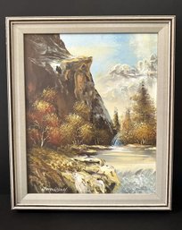 Breathtaking R. Emerson Painting On Canvas In A Beautiful Custom Frame