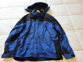 Columbia Sportswear Blue And Black Snow Coat