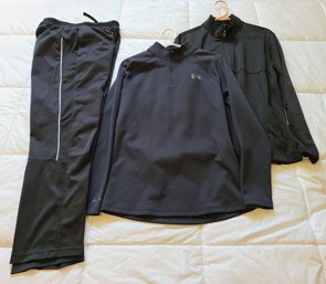 Mens Athletic Cold Weather Collection Of Black Jackets And Joggers