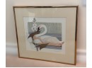 Harry Wysocki Swan Print In A Beautiful Custom Frame