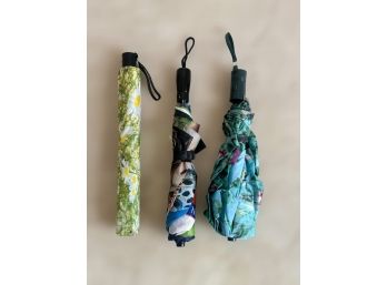 Beautiful Collection Of Colorful Printed Umbrellas.  Lot Of 5 Items