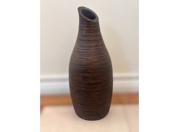 Modern Tall Ribbed Decorative Vase