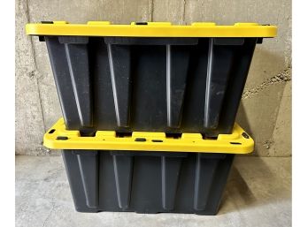 Superbox 27gal Stackable Totes - Set Of 2