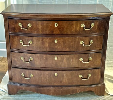 Wood Four-drawer Thomasville Dresser With Brass Handles