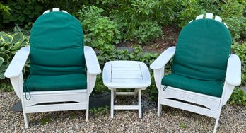 LL Bean Adirondack Chairs With Side Table