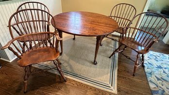 Set Of 4 Nichols & Stone Captain's Dining Room Chairs