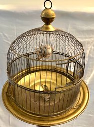 Decorative Metal Bird Cage With Bird