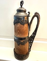 St. Louis Silver Co. Oak And Silver Beer Stein