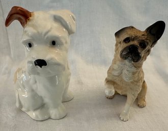 Pair Of Ceramic Dog Figurines Royal Doulton And Beswick