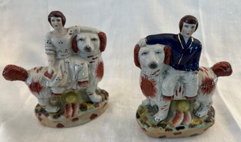 Pair Of Staffordshire English Porcelain Figurines