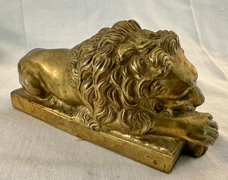 Brass Sleeping Lion