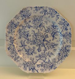 Brown Westhead & Moore Blue And White Plate