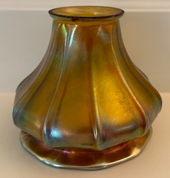 Vintage Iridescent 'Squash Bottom' Lampshade