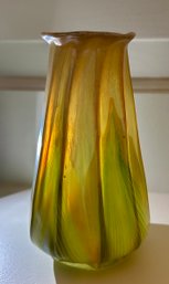 Vintage Iridescent Pulled Feather Lily Lamp Shade