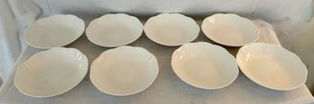 Set Of 8 White Lenox Bowls 'Butterfly Meadow'