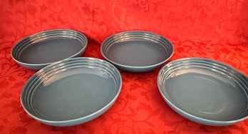 Set Of 4  Le Creuset Blue Soup/pasta Bowls