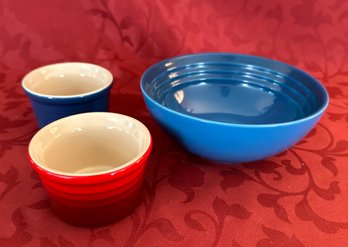 Set Of 3 Le Creuset Cups And Bowl