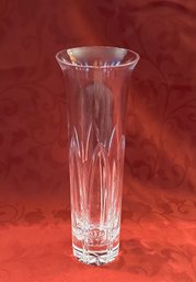 Tall Crystal Etched Vase
