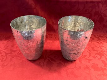 Pair Of Mercury Glass Vases